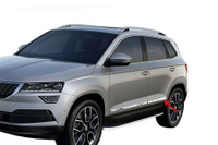 Молдинг дверной Omsa (4 шт, сталь) Skoda Karoq 2017+