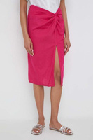 Льняная юбка Answear Lab, розовый