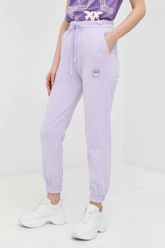 Спортивные брюки из хлопка Pinko, фиолетовый