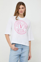 Хлопковая футболка Versace Jeans Couture, белый