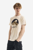 Хлопковая футболка Nature Fjallraven, бежевый