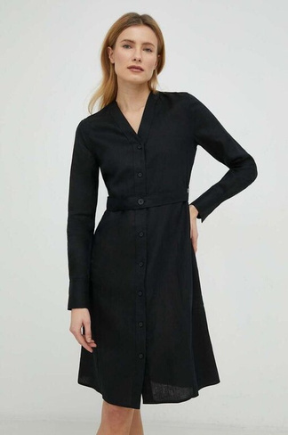 Льняное платье Calvin Klein, черный