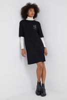 Платье из хлопка Armani Exchange, черный