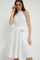 Платье из смесового льна Love Moschino, белый