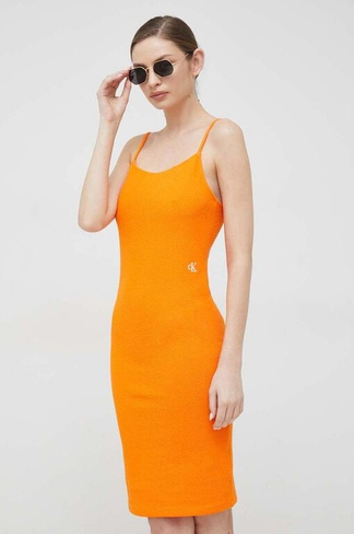 Платье Calvin Klein Jeans, оранжевый