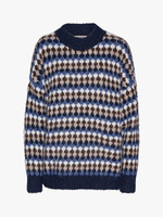 Пуловер Patrisia Джемпер с абстрактным узором A-VIEW, песочный/темно-синий