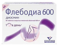 Флебодиа 600 Таблетки покрытые пленочной оболочкой 600 мг 60 шт Innothera Chouzy