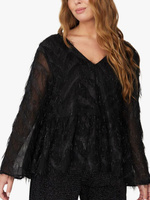 Блузка Elina с длинными рукавами и блестками A-VIEW, черный