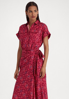 Платье Camisero Lauren Ralph Lauren SEAGILL SHORT SLEEVE DAY DRESS, цвет фуксии