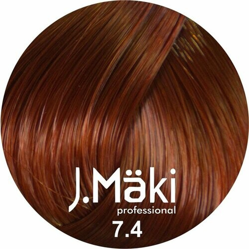 J.Maki Стойкий краситель для волос, 7.4 медный
