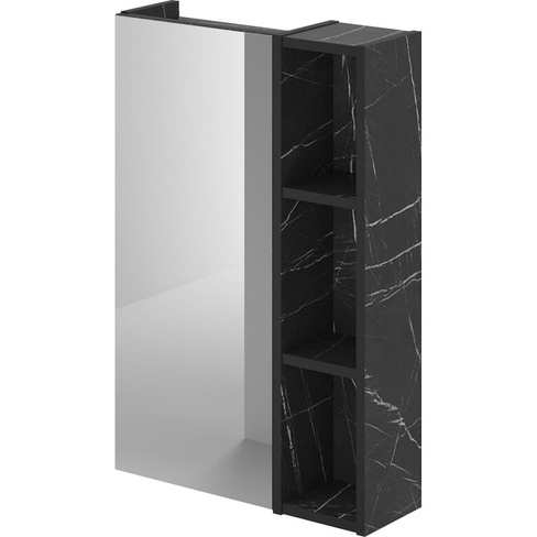 Зеркальный шкаф IKA alta 50 500x160x750 Камень Пьетра Гриджиа черный