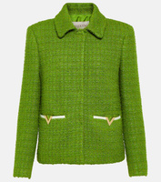 Твидовый пиджак vgold Valentino, зеленый