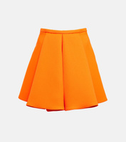 Мини-юбка со складками из твила Versace, апельсин