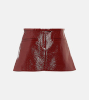 Виниловая мини-юбка Courrèges, красный