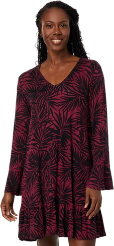 Платье для сна с рукавом 3/4 Tommy Bahama, цвет Merlot Palm