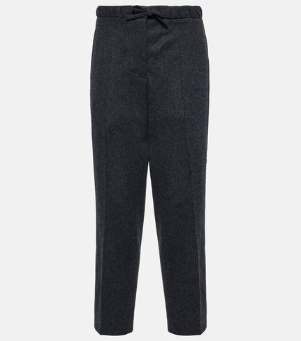 Прямые брюки из натуральной шерсти Jil Sander, серый