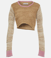 Асимметричный свитер из смесовой шерсти Acne Studios, коричневый