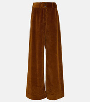 Широкие брюки из хлопкового вельвета Etro, коричневый
