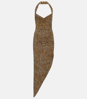 Платье макси cayla асимметричного кроя с леопардовым принтом Norma Kamali, мультиколор