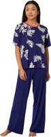 Укороченная пижама с короткими рукавами Tommy Bahama, цвет Navy Leaves