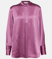 Шелковая блузка Vince, фиолетовый