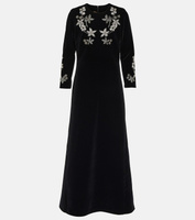 Бархатное платье миди с декором dushi Dodo Bar Or, черный