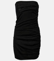 Мини-платье со сборками из шерсти Isabel Marant, черный