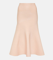 Расклешенная юбка миди с высокой посадкой Victoria Beckham, розовый