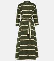 Платье миди olanda в полоску из хлопка 'S Max Mara, зеленый
