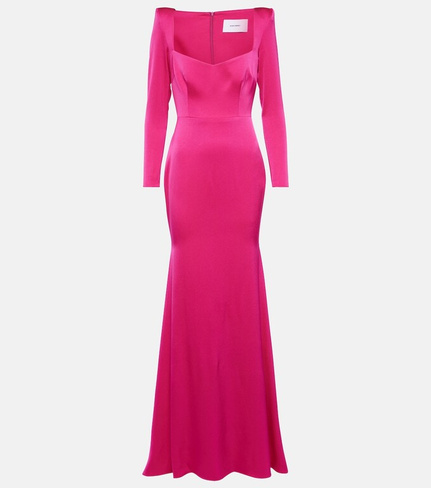 Атласное платье Alex Perry, розовый