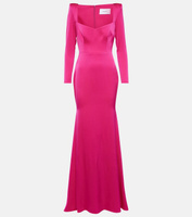 Атласное платье Alex Perry, розовый