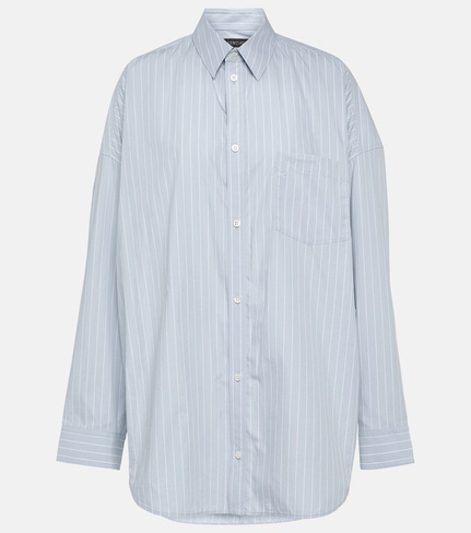 Полосатая хлопковая рубашка Balenciaga, мультиколор