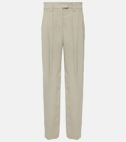 Широкие брюки из твила Brunello Cucinelli, серый