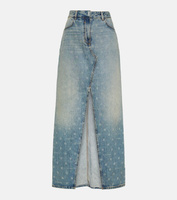Джинсовая юбка макси 4g с высокой посадкой Givenchy, синий