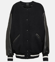 Университетская куртка оверсайз из смесовой шерсти Givenchy, черный