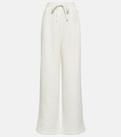 Широкие брюки из хлопкового джерси с переплетением g Gucci, белый