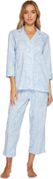 Пижамный комплект-капри Essentials Bingham Knits LAUREN Ralph Lauren, цвет Blue Paisley