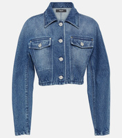 Укороченная джинсовая куртка Versace, синий