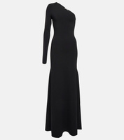 Вязаное платье макси на одно плечо Victoria Beckham, черный