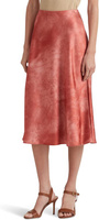 Атласная юбка с принтом тай-дай LAUREN Ralph Lauren, цвет Red Sunstone Multi