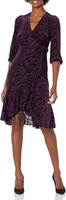 Женское классическое платье с запахом Calvin Klein, цвет Aubergine