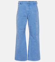 Прямые брюки из плотной ткани palma со средней посадкой Acne Studios, синий