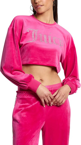Пуловер с объемными рукавами и украшением спереди Juicy Couture, цвет Free Love