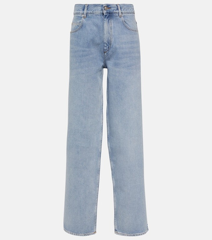 Прямые джинсы с высокой посадкой Isabel Marant, синий