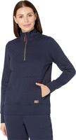Стеганый свитшот с молнией 1/4. Пуловер с длинными рукавами. L.L.Bean, цвет Classic Navy