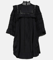Шелковое мини-платье zakae с оборками Isabel Marant, черный