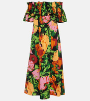 Платье макси из поплина с цветочным принтом La Doublej, мультиколор