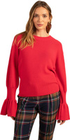 Пуловер Chloe с рюшами Trina Turk, цвет Dragon Fruit