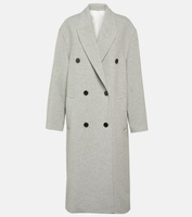 Пальто theodore из смесовой шерсти Isabel Marant, серый