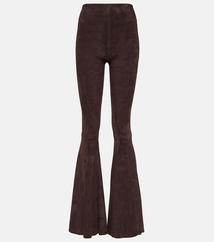 Замшевые расклешенные брюки cherilyn с высокой посадкой Stouls, коричневый